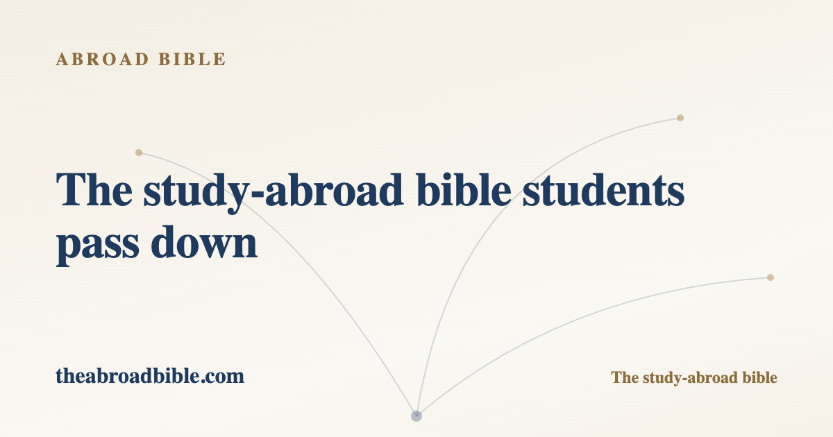 Abroad Bible — study-abroad city guides