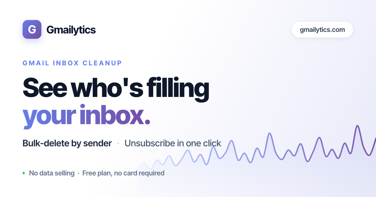 Gmailytics – Gmail Unsubscribe Tool